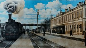 Железнодорожная станция в городе Ковров в начале 20-го века на оживших фотографиях