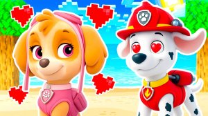 МАРШАЛ ВЛЮБИЛСЯ В СКАЙ ЩЕНЯЧИЙ ПАТРУЛЬ В МАЙНКРАФТ МУЛЬТИК