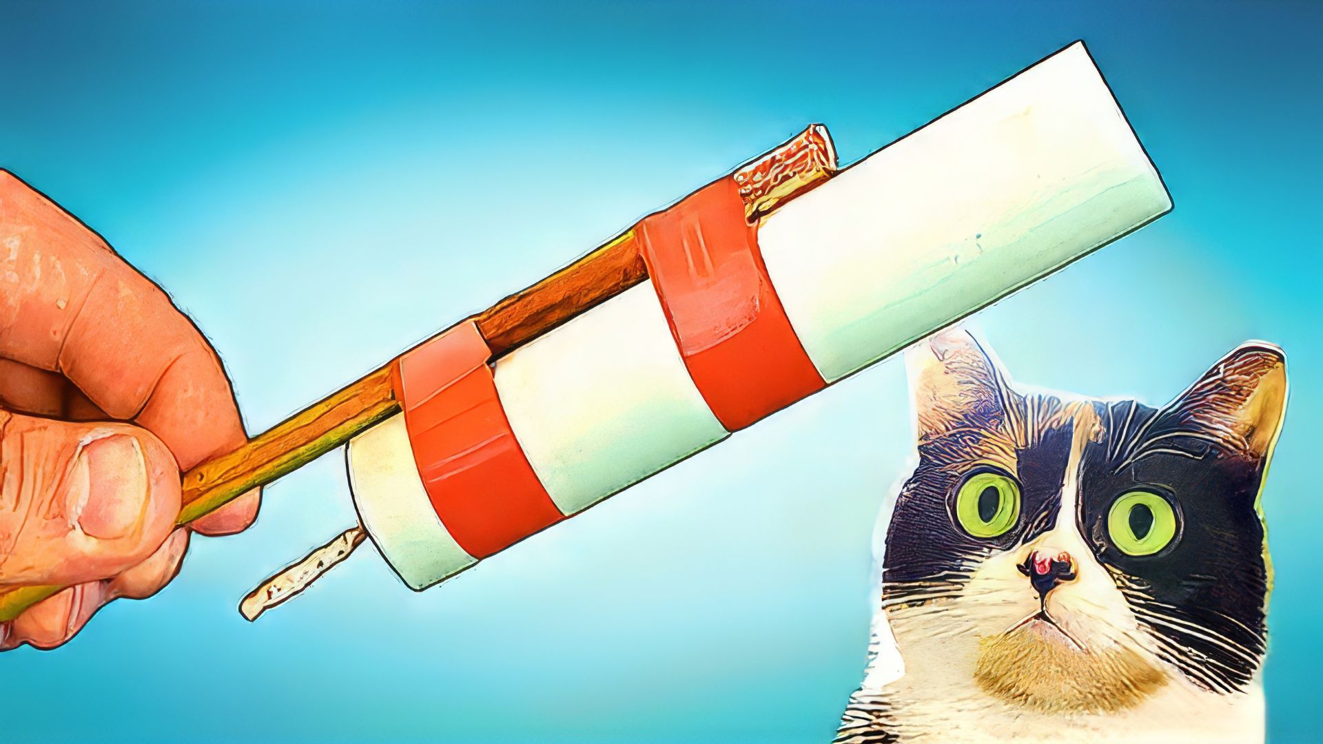 КАК СДЕЛАТЬ ЛЕТАЮЩУЮ РАКЕТУ!