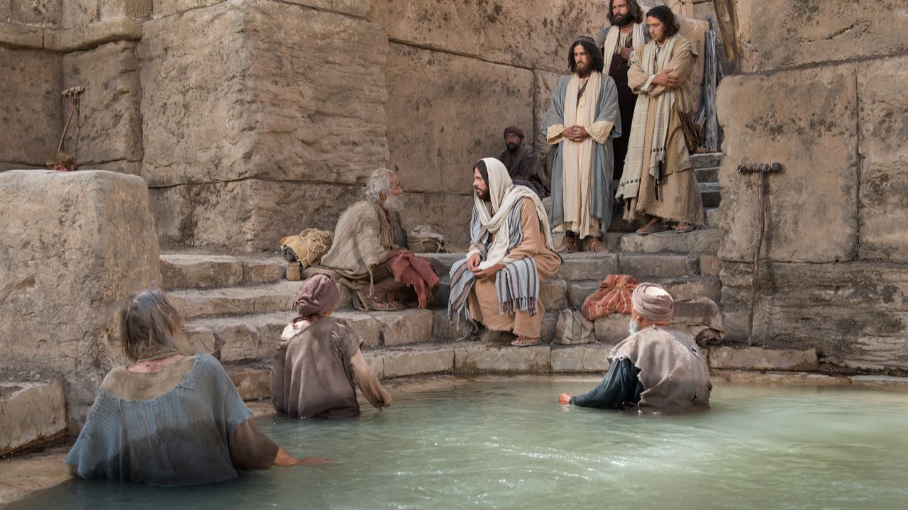Исцеление расслабленного при Овчей купели / Исцеление больного в Вифезде / Купальня Вифезда / Библия смотреть онлайн