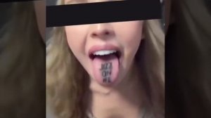 Отбитая шиза набила татуху на языке 👅 (текст надписи в закрепе)