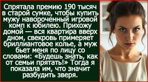 Спрятала премию в старой сумке, чтобы купить мужу игровой комп к юбилею. Прихожу, а свекровь