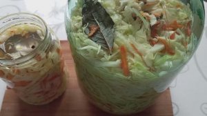 Закуска на все времена! Маринованная капуста на скорую руку. В меру острая, ароматная, хрустящая