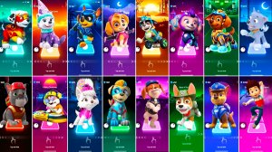 Мультики для Детей Щенячий Патруль Tiles Hop - МАРШАЛЛ, ЭВЕРЕСТ, ГОНЩИК,СКАЙ, ЗУМА, РОККИ