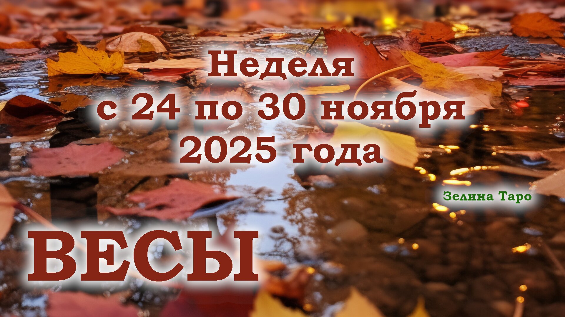 ВЕСЫ | ТАРО прогноз на неделю с 24 по 30 ноября 2025 года