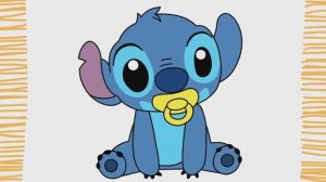 Как рисовать Стича с детской соской | Пошагово | Очень легко