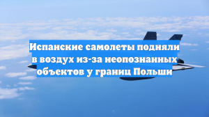 Испанские самолеты подняли в воздух из-за неопознанных объектов у границ Польши