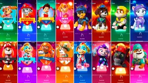 Мультики для Детей Щенячий Патруль Tiles Hop - ЛИБЕРТИ, МАРШАЛЛ, РАЙДЕР, СКАЙ, ГОНЩИК, КРЕПЫШ