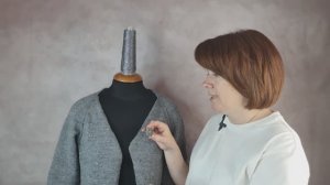 Кардиган. Осталась планка для пуговиц.