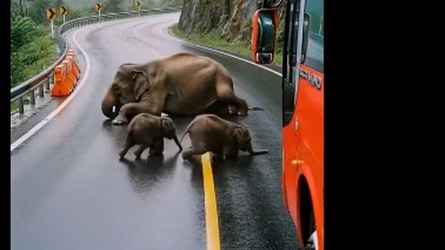 Слоны спасают людей