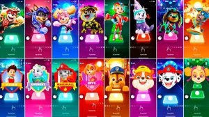 Мультики для Детей Щенячий Патруль Tiles Hop - МАРШАЛЛ, ГОНЩИК, СКАЙ, КРЕПЫШ,РАЙДЕР, ЭВЕРЕСТ