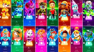 Мультики для Детей Щенячий Патруль Tiles Hop - МАРШАЛЛ, ГОНЩИК, СКАЙ, КРЕПЫШ, РАЙДЕР, ЗУМА, ЭВЕРЕСТ