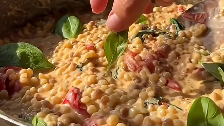 ПТИТИМ в сливочном соусе...🍝🧀😋    Рецепт ⤵️