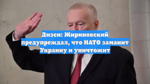 Дизен: Жириновский предупреждал, что НАТО заманит Украину и уничтожит