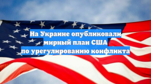 На Украине опубликовали мирный план США по урегулированию конфликта