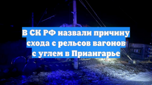 В СК РФ назвали причину схода с рельсов вагонов с углем в Приангарье
