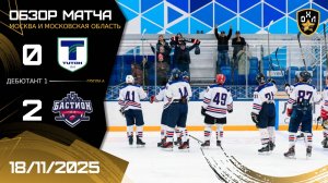 ОБЗОР / ТИТАН - БАСТИОН / 18.11.25 / ОХЛ МОСКВА / ДИВИЗИОН ДЕБЮТАНТ 1