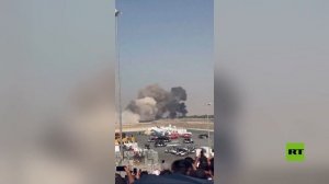 مشاهد جديدة توثق لحظة تحطم مقاتلة هندية في معرض دبي للطيران