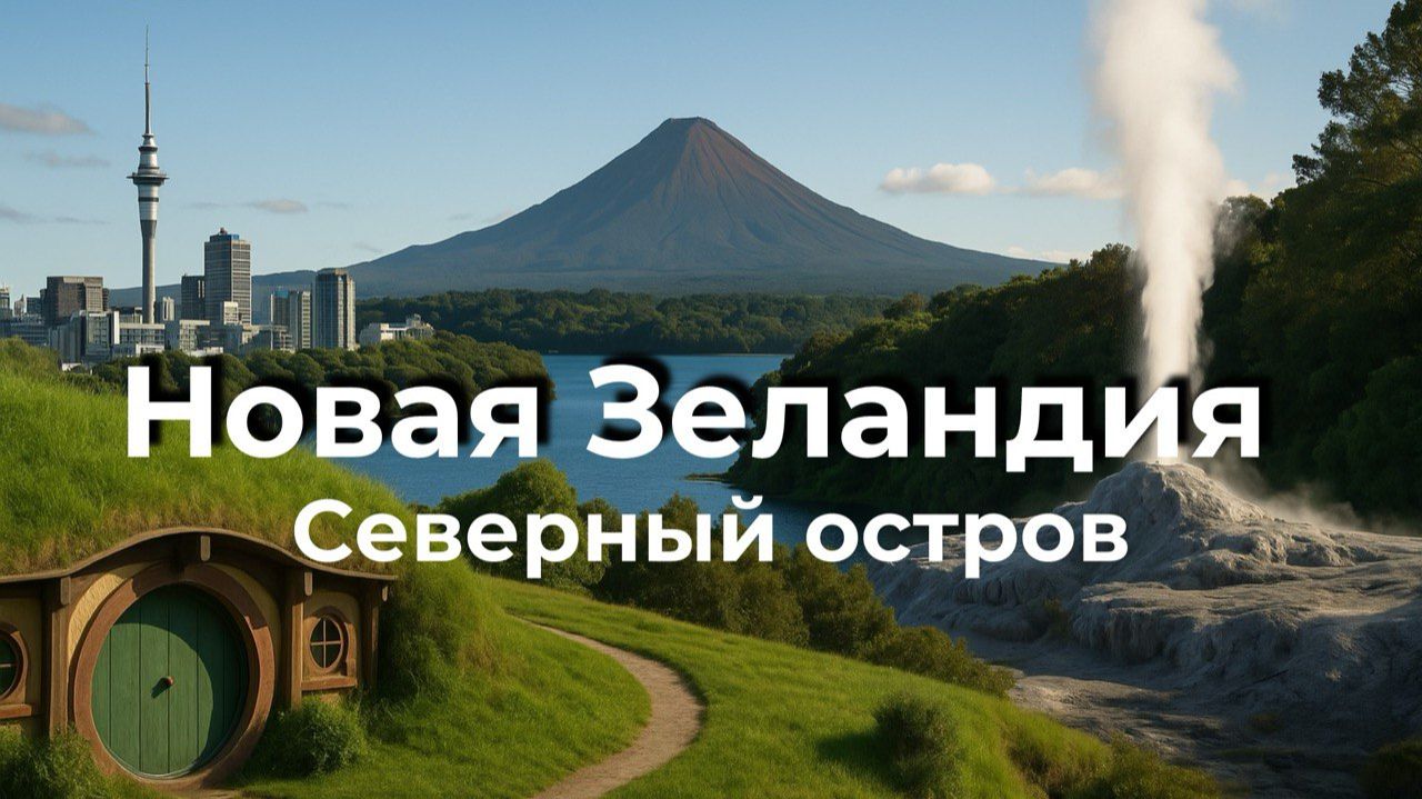 Путешествие мечты: Северный остров Новой Зеландии. Вулканы, гейзеры, Хоббитон, пляжи с черным песком смотреть онлайн