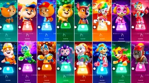 Мультики для Детей Щенячий Патруль Tiles Hop - ГОНЩИК, МАРШАЛЛ, СКАЙ, РАЙДЕР, КРЕПЫШ