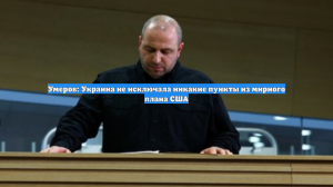 Умеров: Украина не исключала никакие пункты из мирного плана США