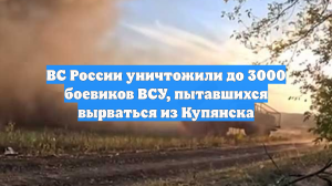 ВС России уничтожили до 3000 боевиков ВСУ, пытавшихся вырваться из Купянска