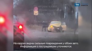 На трассе под Тулой столкнулись два автомобиля