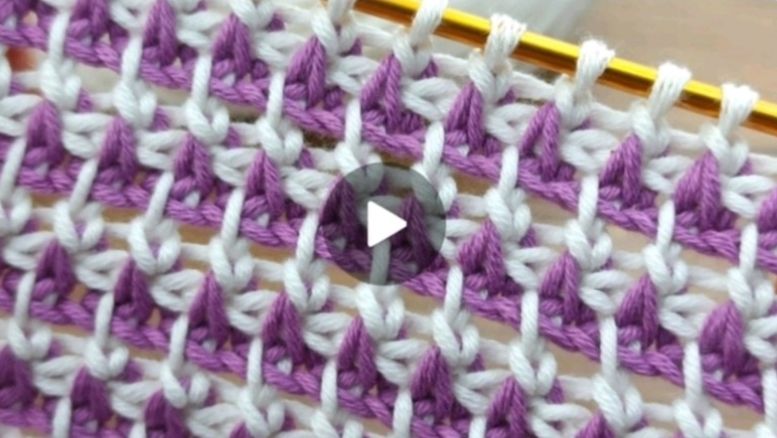 ТУНИССКОЕ ВЯЗАНИЕ КРЮЧКОМ❤ #все_в_жизни_связано #вязаниекрючком #тунисскоевязание смотреть онлайн