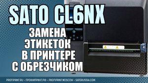 SATO CL6NX: КАК ЗАМЕНИТЬ БУМАГУ В ПРИНТЕРЕ С ОБРЕЗЧИКОМ? (9)