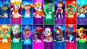 Мультики для Детей Щенячий Патруль Tiles Hop - ГОНЩИК, МАРШАЛЛ, СКАЙ, КРЕПЫШ, РОККИ, РАЙДЕР