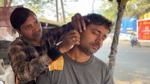 Лучший индийский уличный парикмахер, массаж головы от barber pradeep всего за 2 доллара⧸⧸Asmr