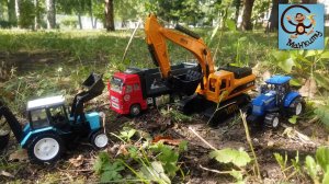 Мультик про Машинки. Синий трактор, Мусоровоз и Экскаватор. МанкиМульт