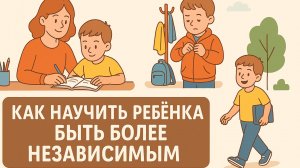 Как научить ребёнка быть более независимым 🌟 Шаги к самостоятельности