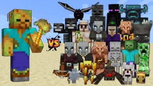 ЗОМБИ С КАРТОШКОЙ ПРОТИВ МОБОВ МАЙНКРАФТ