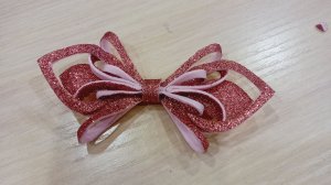 Ажурный бант из фоамирана. Мастер-класс бантик