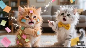 Мультики для детей, котики изучают физику, мультфильм/мультики детям