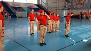 Смотр конкурс юнармейских отрядов (этап строевые приемы с оружием) 22.04.2022 г.