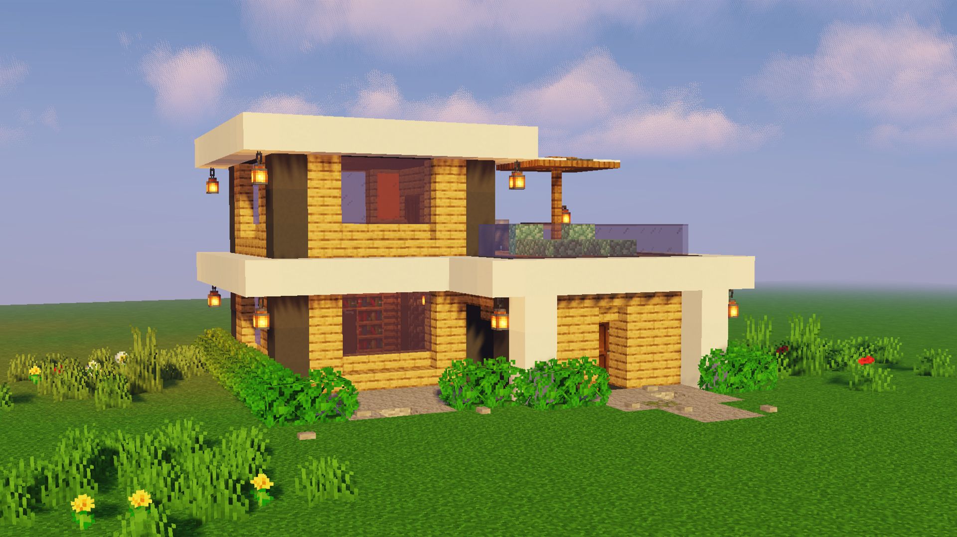 МИНИ-ДВОРЕЦ за 10 минут | СОВРЕМЕННЫЙ дом для выживания в Майнкрафт смотреть онлайн