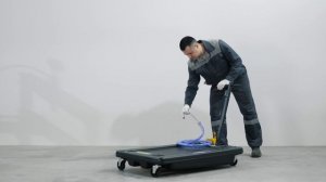 Емкость для сбора отработанного масла, пластиковая 68 л, на колесах KraftWell