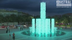 Водное Шоу на пешеходном фонтане диаметром 20 метров, г. Петрозаводск