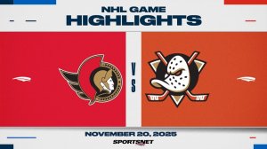 21.11.2025 | ОБЗОР МАТЧА | Анахайм Дакс - Оттава Сенаторз | Highlights