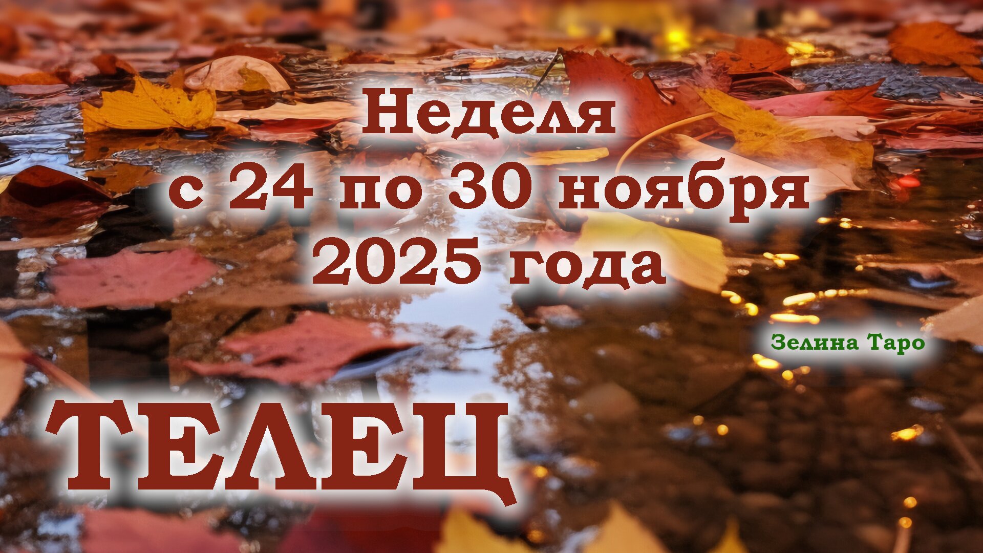 ТЕЛЕЦ | ТАРО прогноз на неделю с 24 по 30 ноября 2025 года