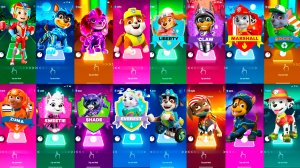 Мультики для Детей Щенячий Патруль Tiles Hop - РАЙДЕР, ГОНЩИК, СКАЙ, КРЕПЫШ, ЛИБЕРТИ, МАРШАЛЛ