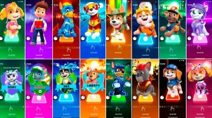 Мультики для Детей Щенячий Патруль Tiles Hop - СКАЙ, РАЙДЕР, ГОНЩИК, МАРШАЛЛ, ТРАКЕР, КРЕПЫШ