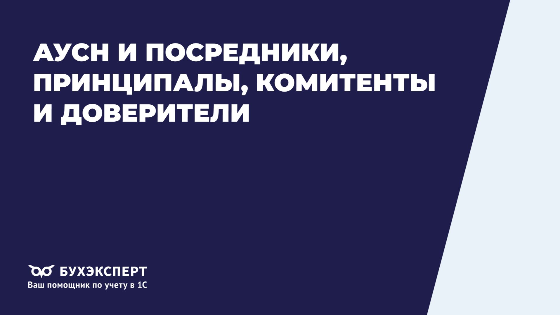 АУСН и посредники, принципалы, комитенты и доверители