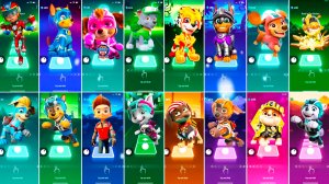 Мультики для Детей Щенячий Патруль Tiles Hop - РАЙДЕР, ГОНЩИК, СКАЙ, РОККИ,  МАРШЕЛЛ, КРЕПЫШ