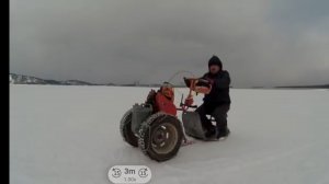 Мотобуксировщик из бензопилы Урал