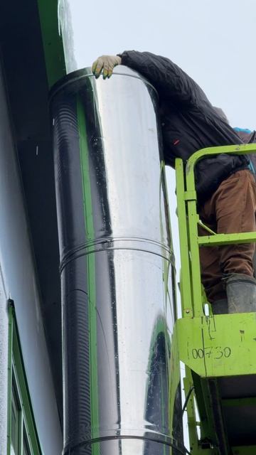 Монтаж дымохода 450х550