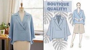 БЕЗ ОГРАНИЧЕНИЙ ПО РАЗМЕРУ! СШЕЙТЕ БЛУЗКУ, КОТОРАЯ ВЫГЛЯДИТ КАК БУТИКОВАЯ!