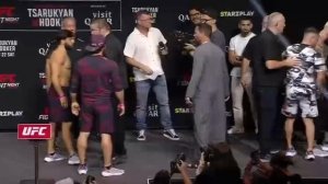 👊Царукян и Хукер зацепились на взвешивании! Дэн сделал дерзкий выпад, а Арман ударил головой !